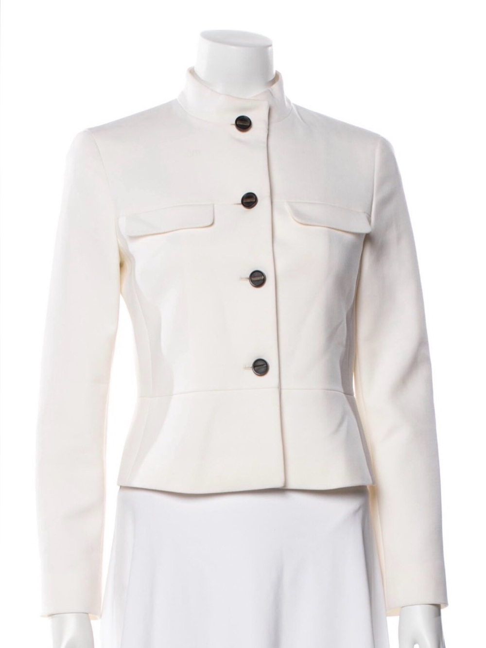 Max Mara Virgin Wool Blazer Jacket in Ivory | size 4